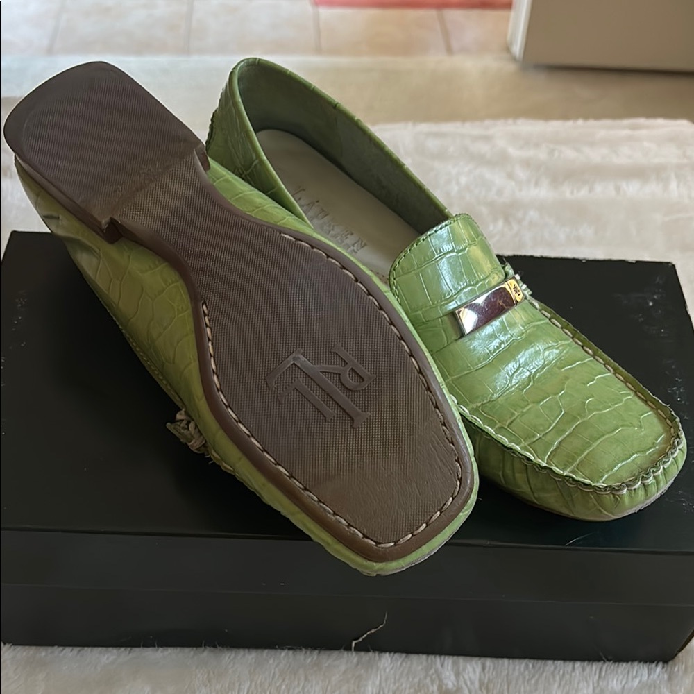 Vintage Ralph Lauren Green Loafers